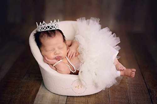 "Adela" Mini Rhinestone Crown, Newborn Photography Prop, Toddler/Child Flower Girl Princess Tiara