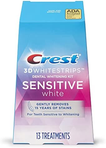 Crest 3D Whitestrips for Sensitive Teeth, Teeth Whitening Strip Kit, 26 Strips (13 Count Pack), Pack of 1