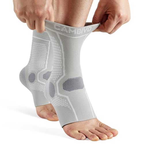 CAMBIVO 1 Pair Ankle Braces for Men and Women, Ankle Compression Socks for Foot Pain, Daily Wear, Fitness, Working, Achilles Tendonitis Relief Ankle Sleeve