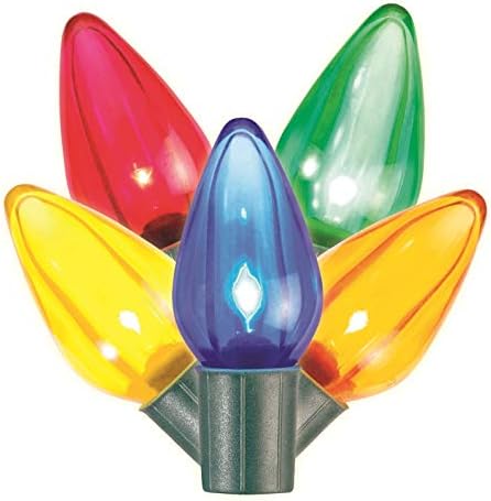 PHILIPS 50 LED Multicolor Smooth C9 Christmas Lights on Green Wire with Storage Spool - UL Listed for Indoor/Outdoor Use - 26.83' Total Length with 6" Bulb Spacing - String Lights for Christmas Tree