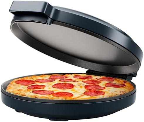 Chefman Everything Maker & Pizza Oven – 1440W Countertop Electric Pizza Maker with 12” Nonstick Cooking Plates, Plus Makes Quesadillas, Omelettes and More, with Indicator Lights and Vertical Storage
