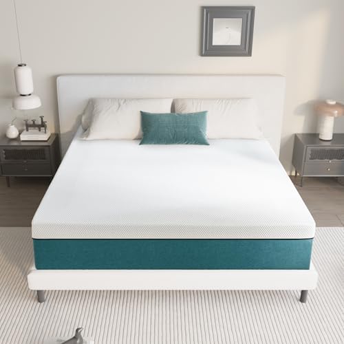8 Inch Queen Size Cooling Memory Foam Mattress - Medium Firm Gel-Infused for Pressure Relief & Cool Sleep, Breathable Comfort in a Box (60''W x 80''L)
