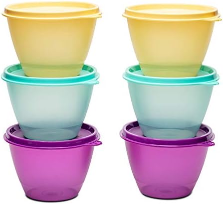 Tupperware Plastic Container - 400ml, 6 Pieces, Multicolour