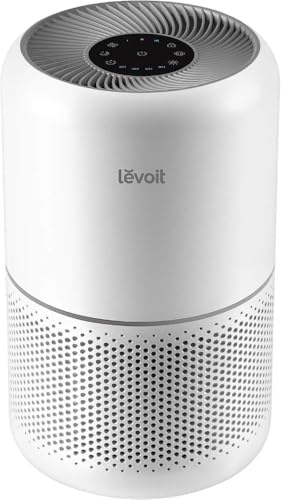 LEVOIT Air Purifier for Home Allergies Pets Hair in Bedroom, Covers Up to 219 ft² by 56W High Torque Motor, 3-in-1 Filter with HEPA Sleep Mode, Remove Dust Smoke Pollutants Odor, Core300-P, White