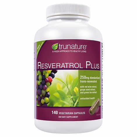 TruNature Resveratrol Plus, 250 Milligram Standardized Trans-Resveratrol 140 Vegetarian CapsulesGET 20% OFF STOREWIDE!