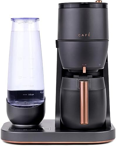 Café Specialty Grind and Brew Coffee Maker, Single-Serve Option, 10-Cup Thermal Carafe, WiFi Enabled Technology, Smart Home Kitchen Essentials, SCA Certified, Barista-Quality Brew, Matte Black