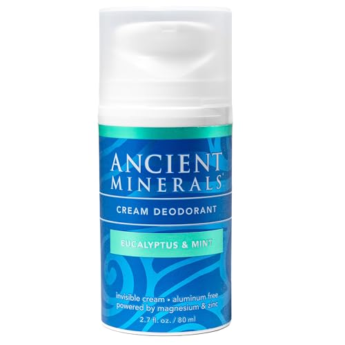 Ancient Minerals Cream Deodorant EUCALYPTUS AND MINT - Natural, non-toxic, aluminum-free (2.7 fl oz)