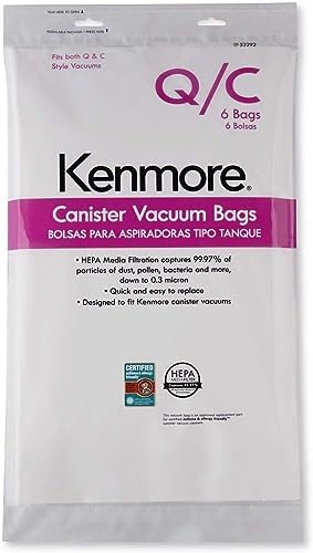 Sears Genuine 6-Pack Кеnmоrе Canister Vacuum Bags 53292 Type Q - C HEPA for Canister Vacuums Cleaner