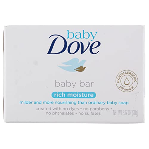 Dove Baby Bar Rich Moisture, 3.17 Ounce Each (3)