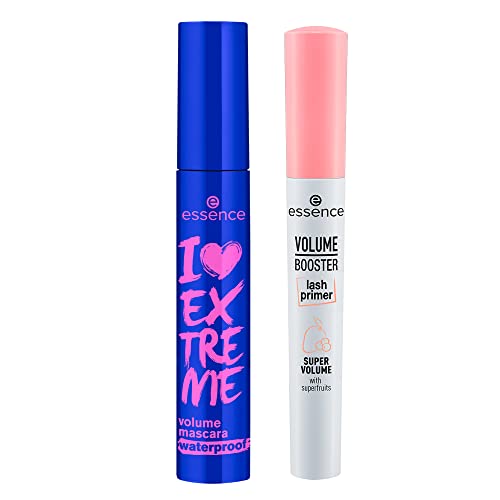I Love Extreme Volume Mascara Waterproof & Volume Booster Lash Primer Mascara Bundle