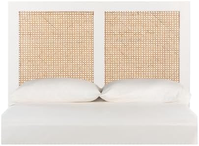 SAFAVIEH Home Collection Vienna White Wash Cane Twin Headboard Platform, Single (HBD8004C-T)