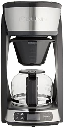 BUNN HB Heat N Brew Programmable Coffee Maker, 10 cup, Stainless Steel, 46500.0003