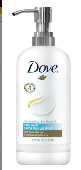 Dove 240 Ml Hand Wash Bottles with Pump Dispenser - Case of 24