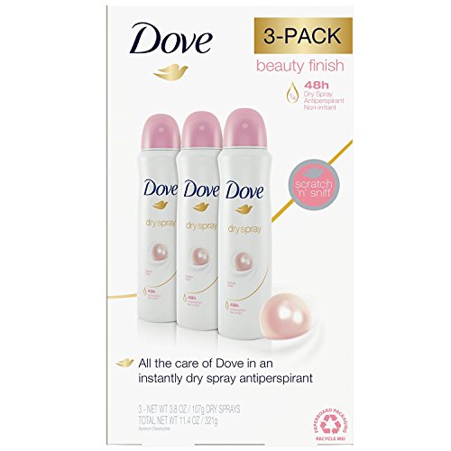 Dove Deodorant 3.8 Ounce Dry Spray Beauty Finish (113ml) (6 Pack)