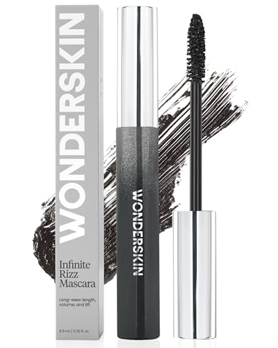 Wonderskin Infinite Rizz Mascara - Black Mascara For Volume And Length, Long-Wear, Smudge-Proof & Water-Resistant Volumizing Lash Makeup (Black)