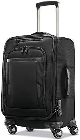 Samsonite Pro Travel Softside Expandable Luggage with Spinner Wheels, Black, Carry-On 21-Inch