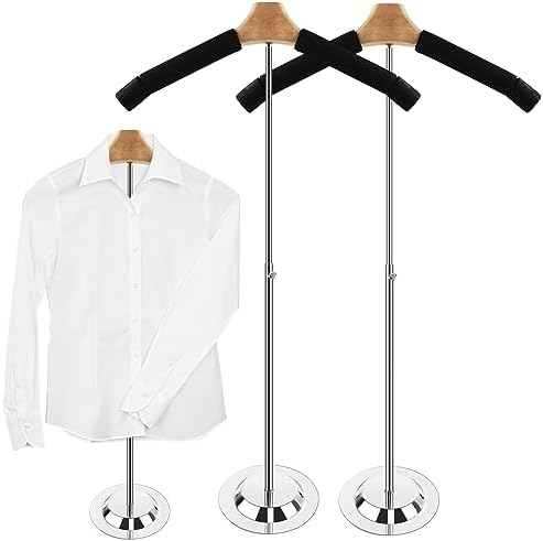 2 Pack Adjustable T Shirt Display Flexible Shoulder Stand,17- 31 InchT Shirt Display Stand for Clothing Garment Coat Retail Vendor,Shirt Rack,Metal Clothing Display Rack