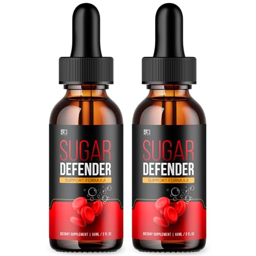 (2 Pack) Sugar Defender Drops, Sugar Defender Liquid Supplement 24 Hour Defense Official Formula, Sugar Defender Natural Organic Herbal Blend for Energy Circulation Stability Reviews (120 ML)