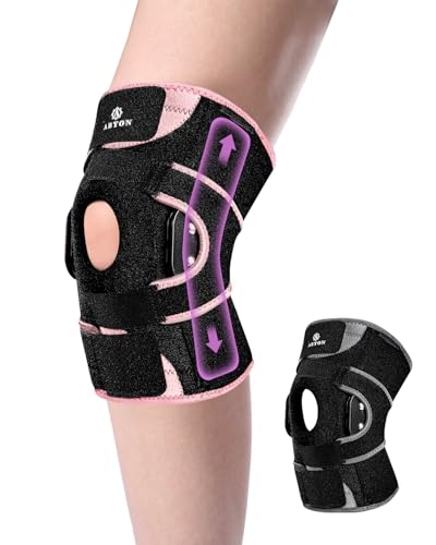 ABYON Hinged Knee Brace for Men & Women - Maximum Support with Metal Side Stabilizers, Adjustable 360Β° Wraparound Strap for Meniscus Tear, ACL/MCL Pain, Arthritis & Post-Surgery Recovery - Please Check How To Size Video
