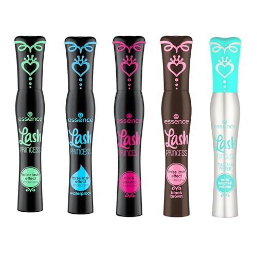 essence Lash Princess False Lash, Waterproof, Curl & Volume, Lash Brown & Primer Bundle
