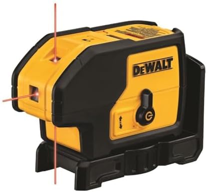 DEWALT Line Laser, Self-Leveling, 3-Beam, Red (DW083K), Yellow