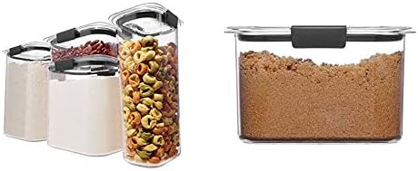 Rubbermaid Brilliance Food Storage Containers Set with Lids (4 Pieces) | Rubbermaid Brown Sugar Container