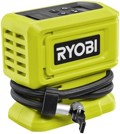 Ryobi - 18 V ONE+ 11 bar cordless compressor - tire and balloon inflation - Comes with 3 tips (without battery) - RPI18