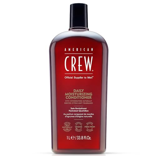 American Crew Conditioner for Men, Daily Moisturizer, Naturally Derived, Vegan Formula, Citrus Mint Fragrance, 33.8 Fl Oz