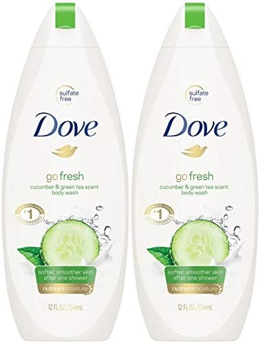 Dove Body Wash 11 Ounce Go Fresh Cucumber & Green Tea, 11 Fl Oz (Pack of 2)