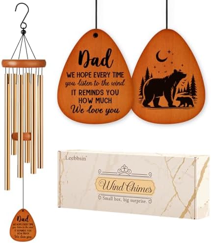 Gifts for Dad, Dad Wind Chimes, Father's Day Best Gift for Dad, Birthday Gifts for Father from Daughter Son, Present for Dad, Father, Husband, Men, Dad Gift Ideas for Thanksgiving, Christmas