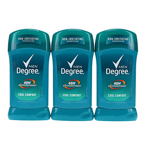 Degree Men Anti-Perspirant & Deodorant, Cool Comfort 2.7 Ounce (Pack of 3) packaging may vary