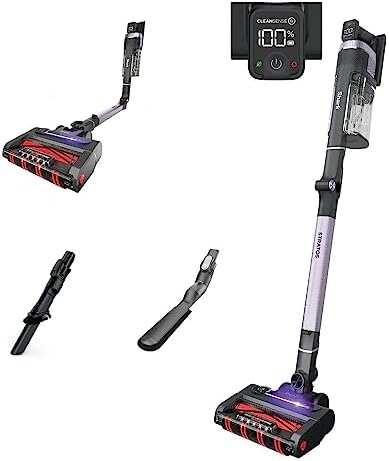 Shark Stratos Cordless Vacuum with Clean Sense IQ and Odor Neutralizer, MultiFlex Wand, Includes Duster Crevice Tool & Anti-Allergen Brush, Up To 60 Minute Runtime, Ash Purple, IZ862H