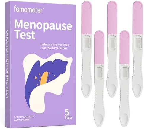 Femometer FSH Menopause Test Kit, 5 Pack Menopause Stage Indicator, Help Understand Your Ovarian Reserve, Determine Your Fertility and Detect Menopause