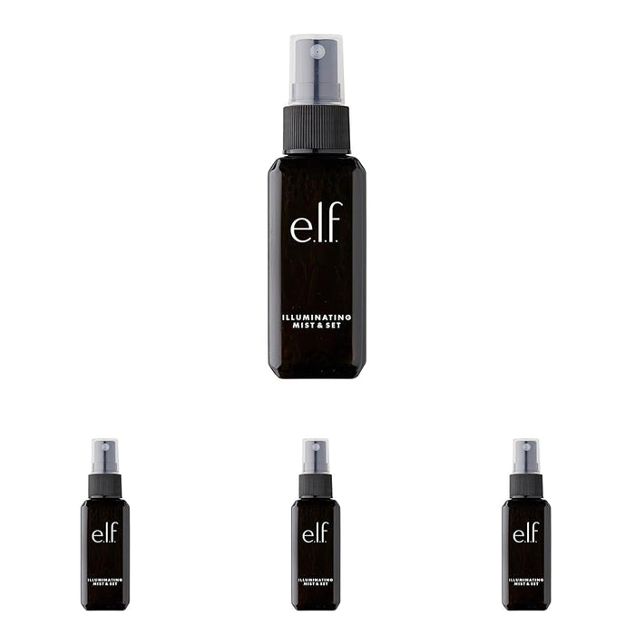 e.l.f. Lumious Mist & Set, Setting Spray To Give Makeup A Lasting, Radiant Finish, Infused With Vitamins A, C & E, Small, 2 Fl Oz (Pack of 4)