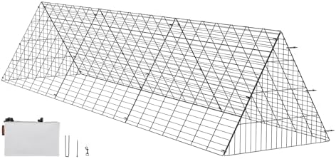VEVOR Chicken Tunnels for Yard, 118.1 x 28 x 24.2 inch (LxWxH) Portable Chicken Tunnels for Outside Easy Installation, Coop Run Suitable for Ducks, Rabbits