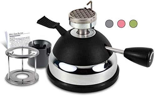 BLUEFIRE Butane Mini Burner for Tabletop Coffee Siphon Syphon/w Furnace Stand and Assembly Rack Ceramic Windproof Torch Head Portable Cooking Stove Espresso Maker Chafing Soup Tureens Fondue Bunsen