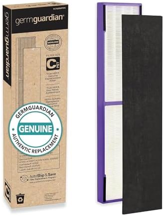 Germ Guardian FLT5250PT True HEPA Genuine Air Purifier Replacement Filter C, with Pet Pure Treatment for GermGuardian AC5250PT, AC5000E, AC5300B, AC5350W, AC5350B, CDAP5500, and More