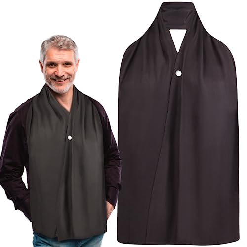 Adult Bib Scarf - Dignified Alternative to Adult Bibs | Washable and Reusable Clothing Protectors (Black Onyx)