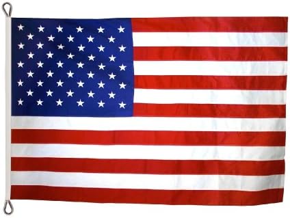 Annin Flagmakers American Flag All-Weather Nylon SolarGuard Nyl-Glo, 8 x 12 Feet (Model 2320) 100% MADE in USA