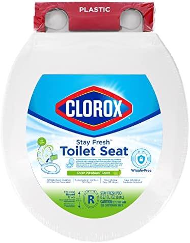 Clorox Round Scented Plastic Toilet Seat with Easy-Off Hinges