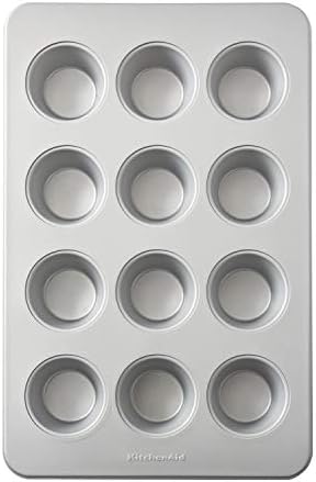 KitchenAid 12-Cup Nonstick Aluminized Steel Muffin Pan, Silver
