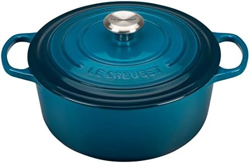 Le Creuset Enameled Cast Iron Signature Round Dutch Oven, 5.5 qt., Deep Teal