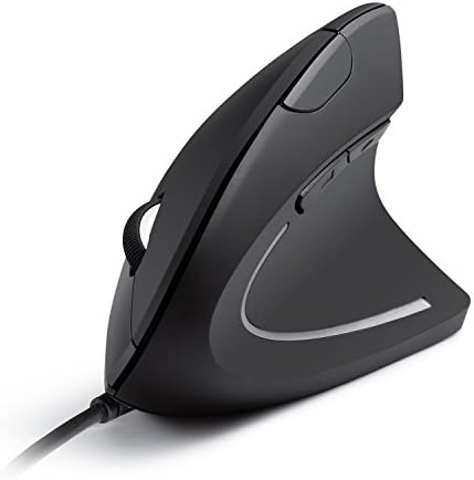Anker Ergonomic Optical USB Wired Vertical Mouse 1000/1600 DPI, 5 Buttons CE100 (Renewed)