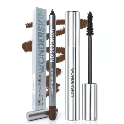 Wonderskin 1440 Longwear Eyeliner (Brown Sugar) with Wonderskin Black Mascara