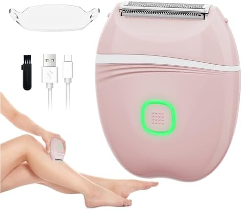 Women Electric Shaver, Rechargeable Wet and Dry Use Electric Razor for Women, Body Hair Trimmer for Bikini Underarm Leg Arm Body Face Private Area