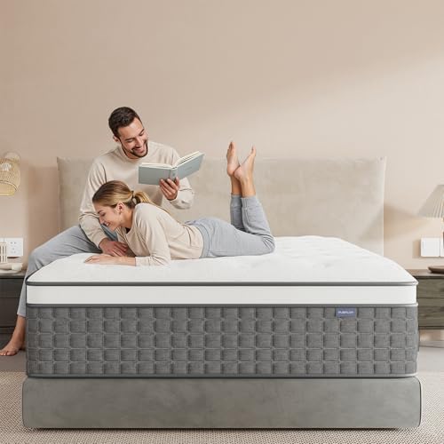 Mattress Queen Size, Medium Firm 10 Inch Mattress with Extra Lumbar & Shoulder Support, Queen Size mattresses with Gel Memory Foam Pain Relief - Fiberglass Free - No Odor - 365 Night Trial