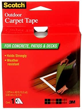 Scotch Outdoor Carpet Tape for Concrete, Patios & Decks, 1.3 in x 13 yd, 1 Roll