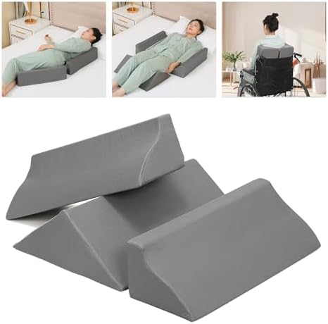 Fanwer Bed Wedges & Body Positioners (3 in 1), 40 Degree Wedges for Bed Positioning,Positioning Pillows for Elderly, Wedge Pillow for Bed Sores, Side Sleeping, After Surgery, Knees Elevated,Back Pain