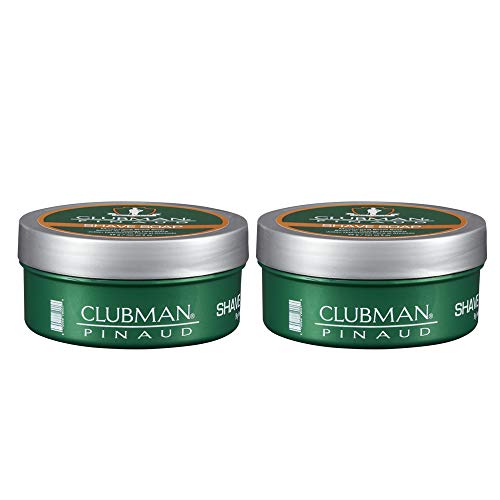 Clubman Pinaud Shave Soap – Classic Shaving Soap for Men, Rich Lather for Smooth Shave, 2oz, 2 Pack