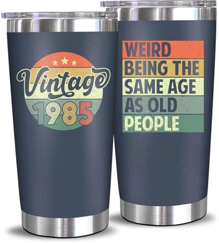 NewEleven 40th Birthday Gifts For Men Women - 1985 40th Birthday Decorations For Him, Her - Turning 40-40 Year Old Gifts For Man, Woman, Mom, Dad, Wife, Husband - 20 Oz Tumbler